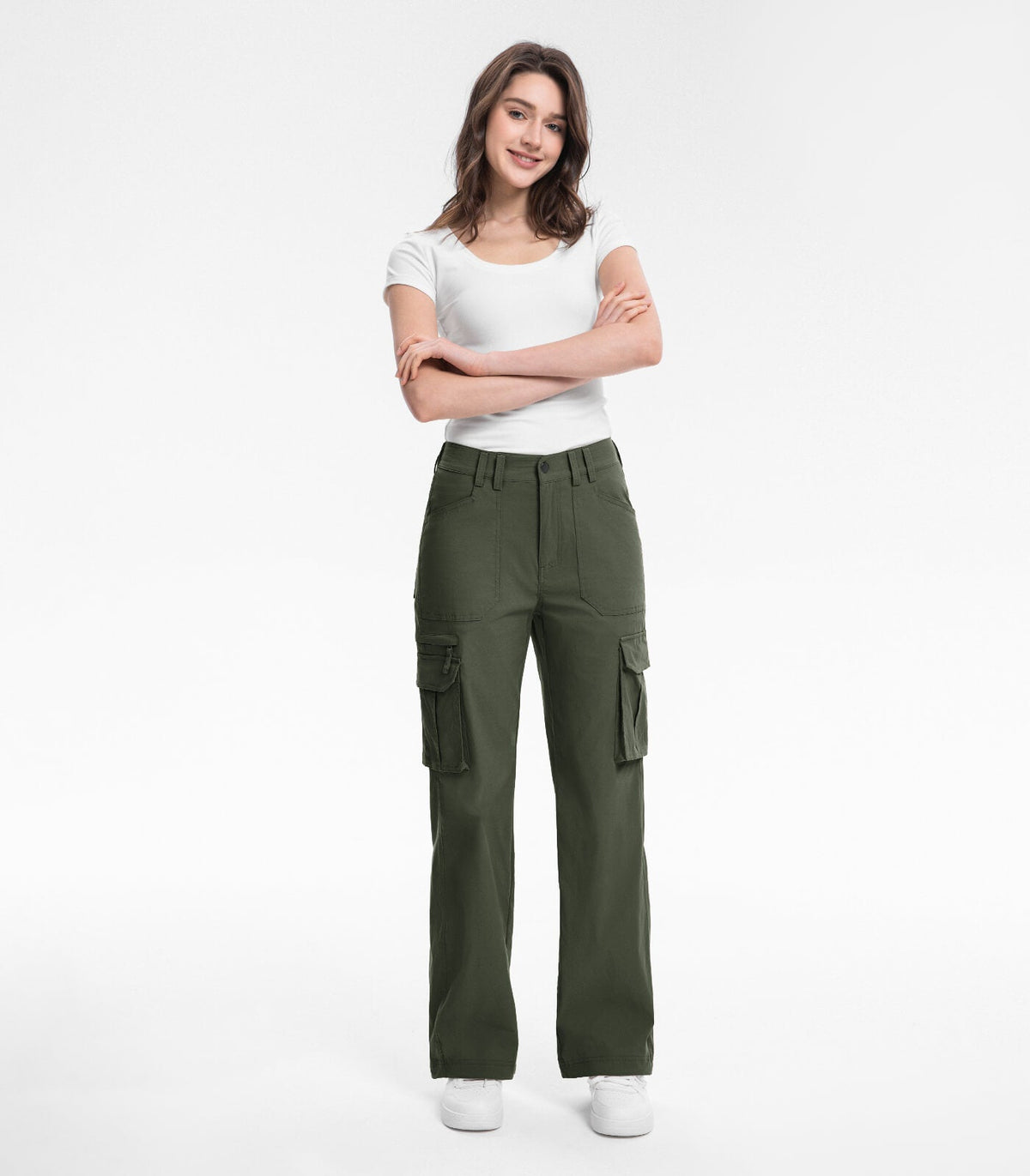 Women's Cargo Hiking Pants High Waisted - HikerFlex W037