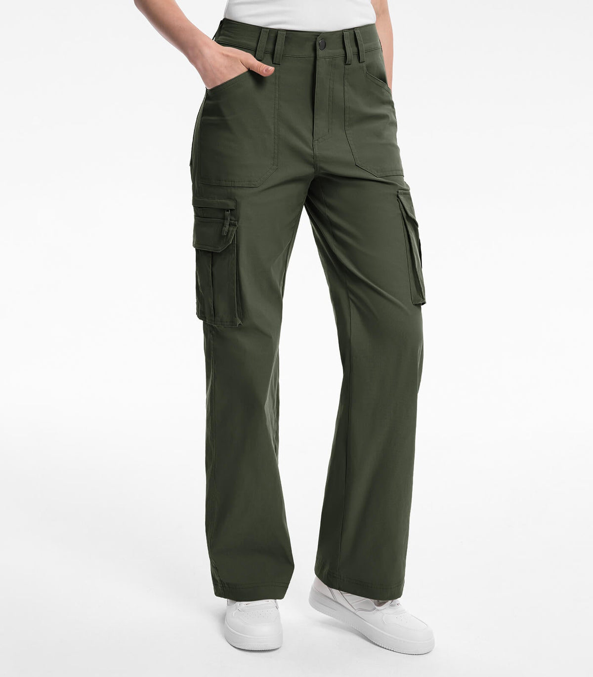 Women's Cargo Hiking Pants High Waisted - HikerFlex W037