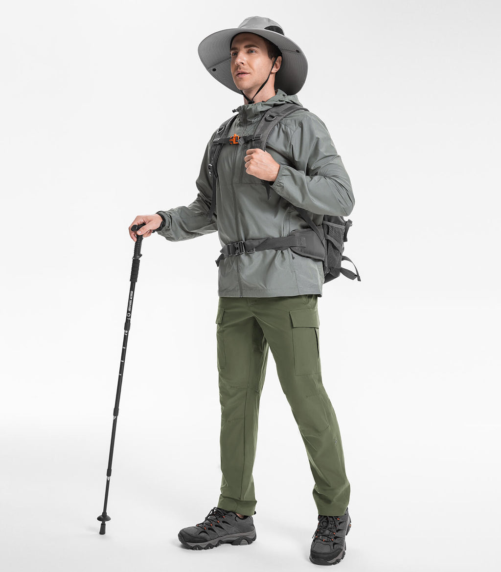 Men's Hiking Cargo Pants Water-Resistant Quick Dry - HikerFlex M033