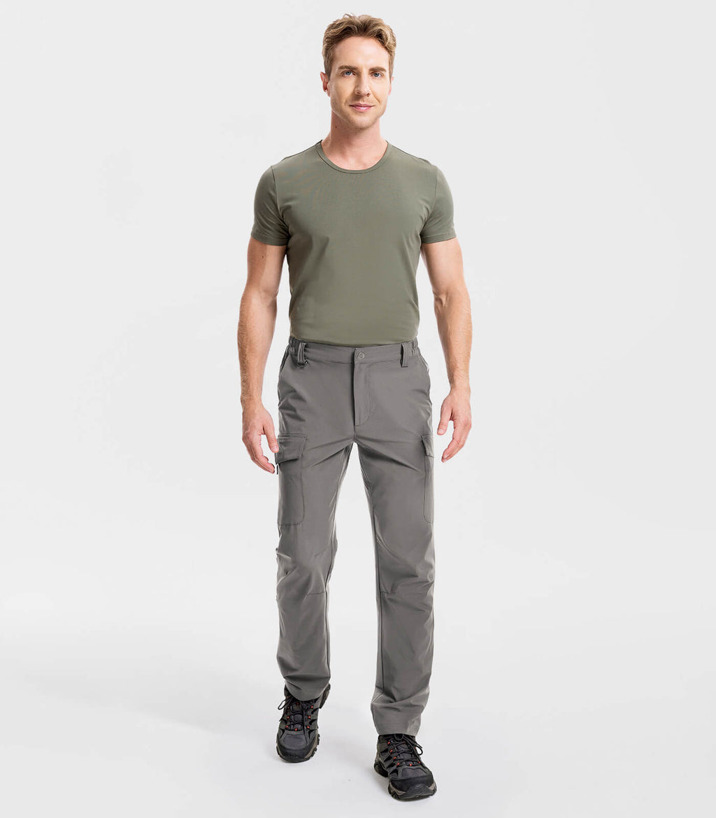 Men's Hiking Cargo Pants Waterproof Quick Dry 7 Pockets - HikerFlex M034