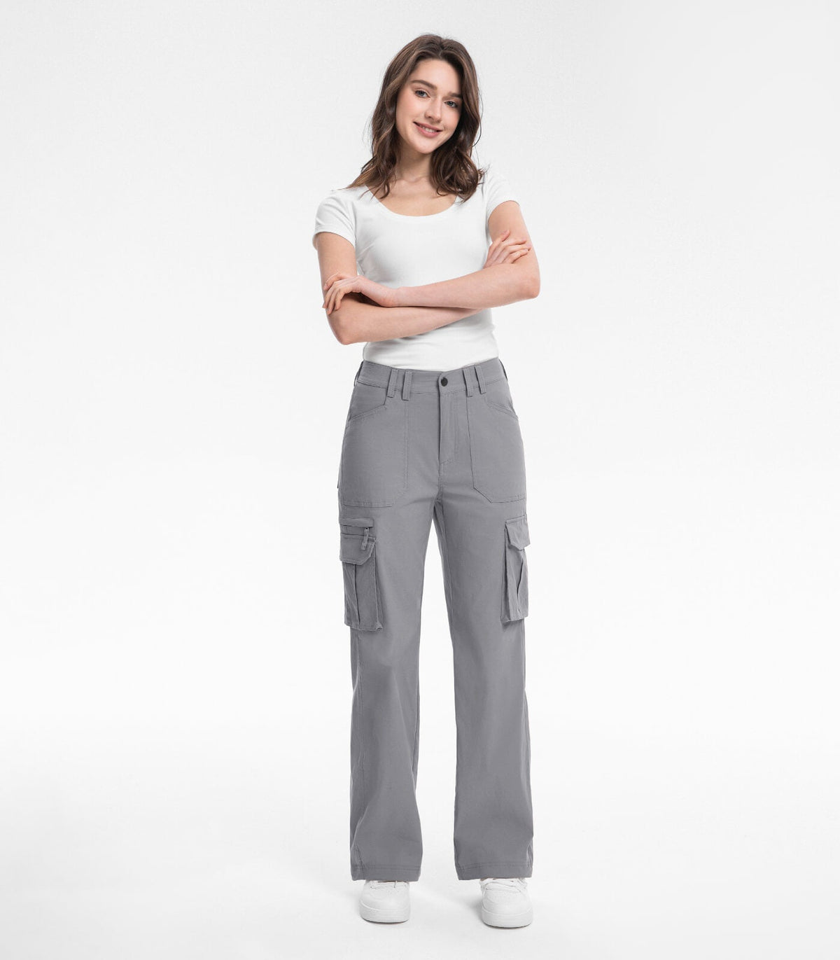 Women's Cargo Hiking Pants High Waisted - HikerFlex W037