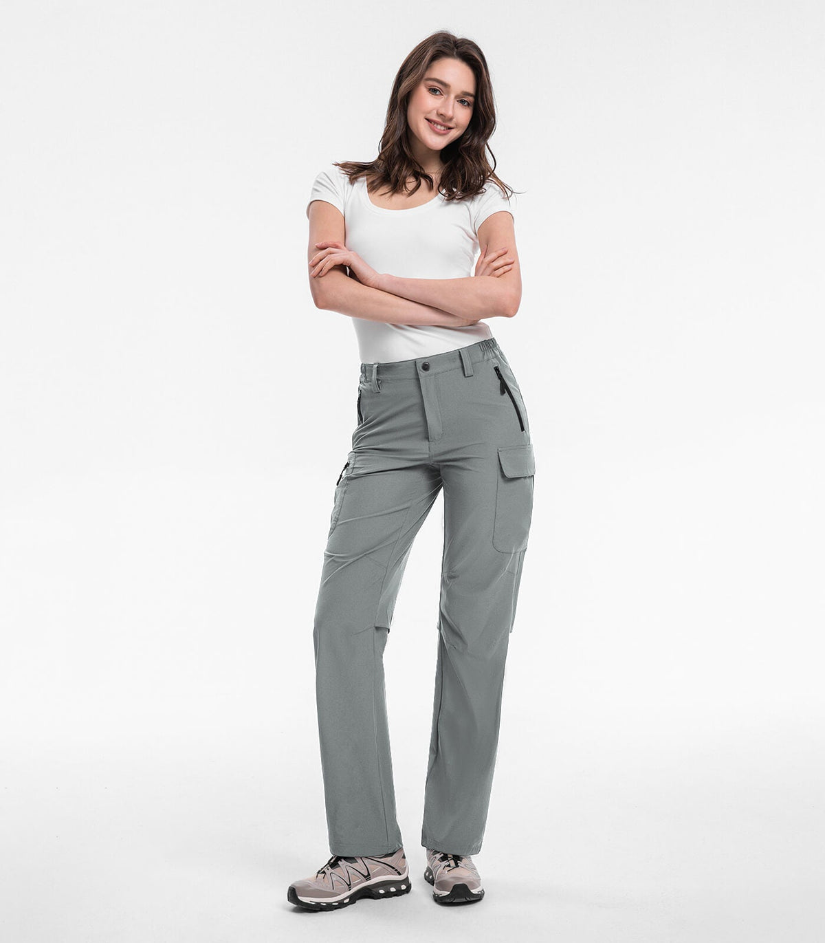 Women's Hiking Pants Cargo Quick-Dry Stretch Lightweight - HikerFlex W022