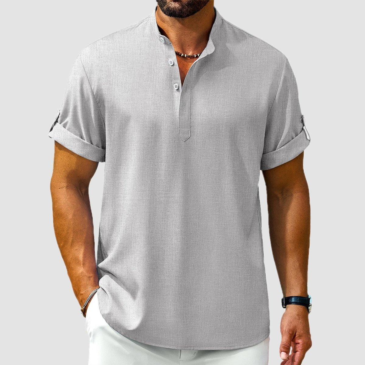 Henley Casual Lightweight Beach Shirts