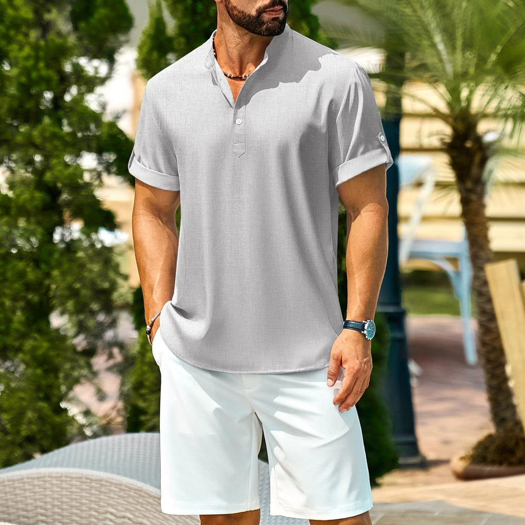 Henley Casual Lightweight Beach Shirts