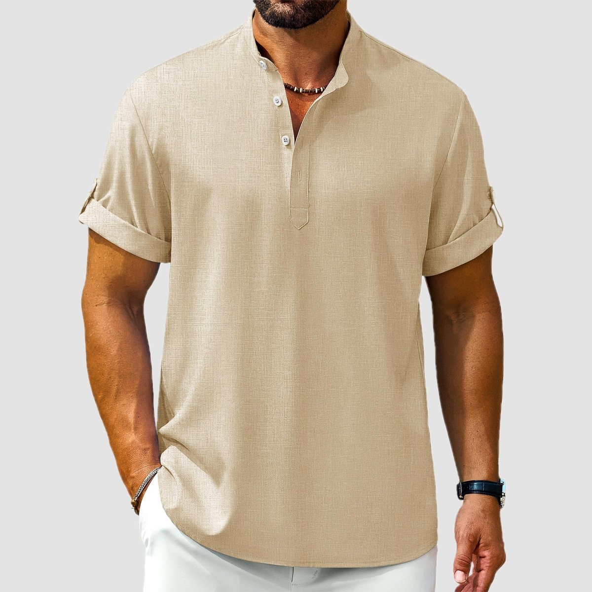 Henley Casual Lightweight Beach Shirts