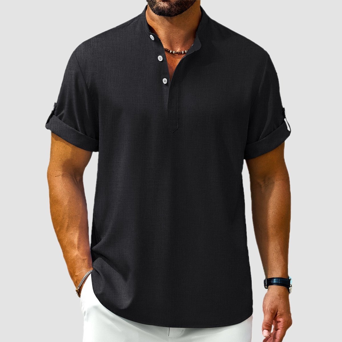 Henley Casual Lightweight Beach Shirts