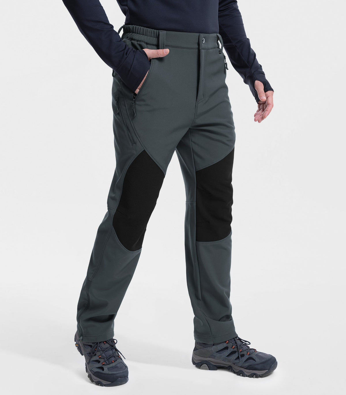 Men's Snow Ski Pants Fleece Lined Waterproof - SnowVenture M041