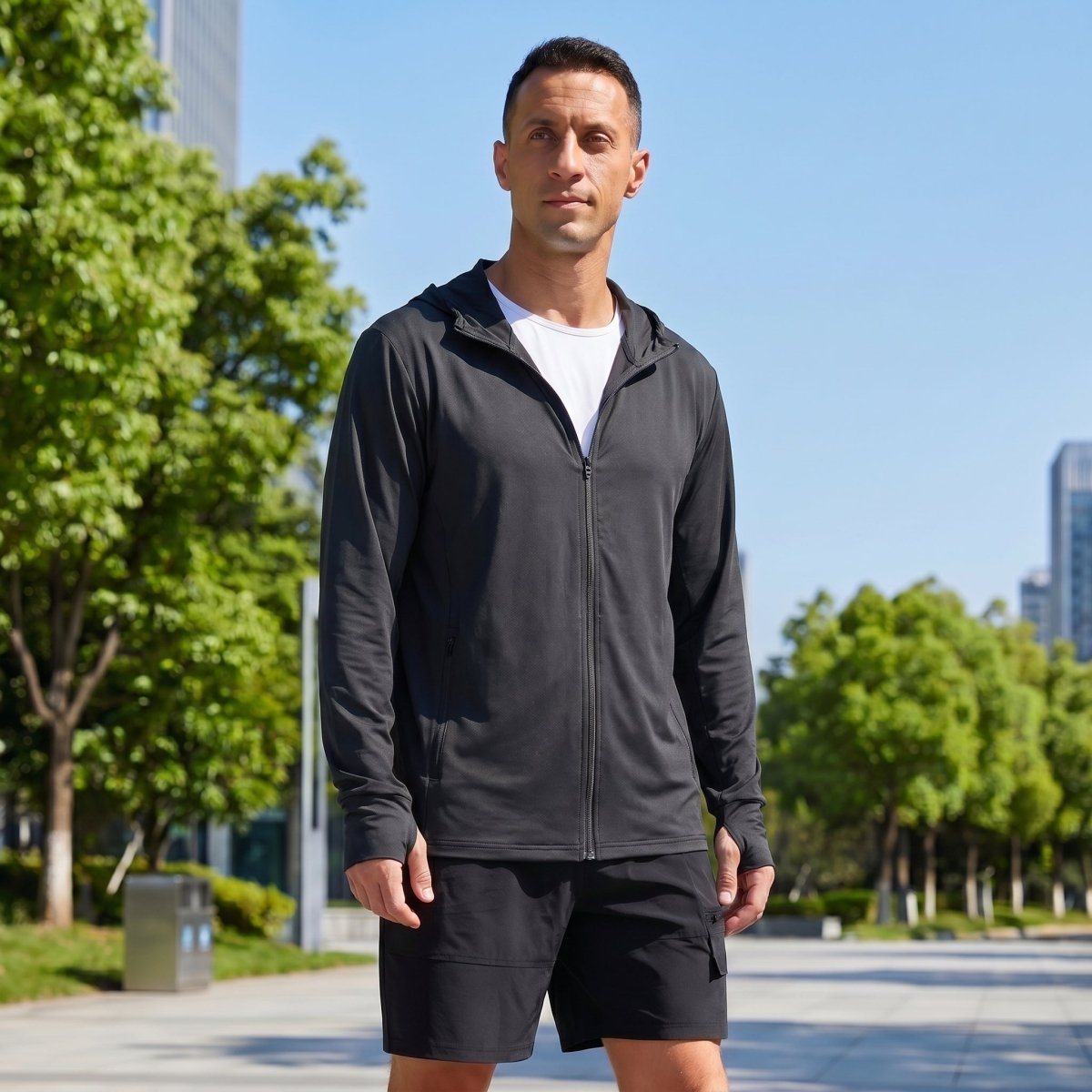 Hoodie Lightweight Breathable Quick Dry UV Protection Outdoor Coat