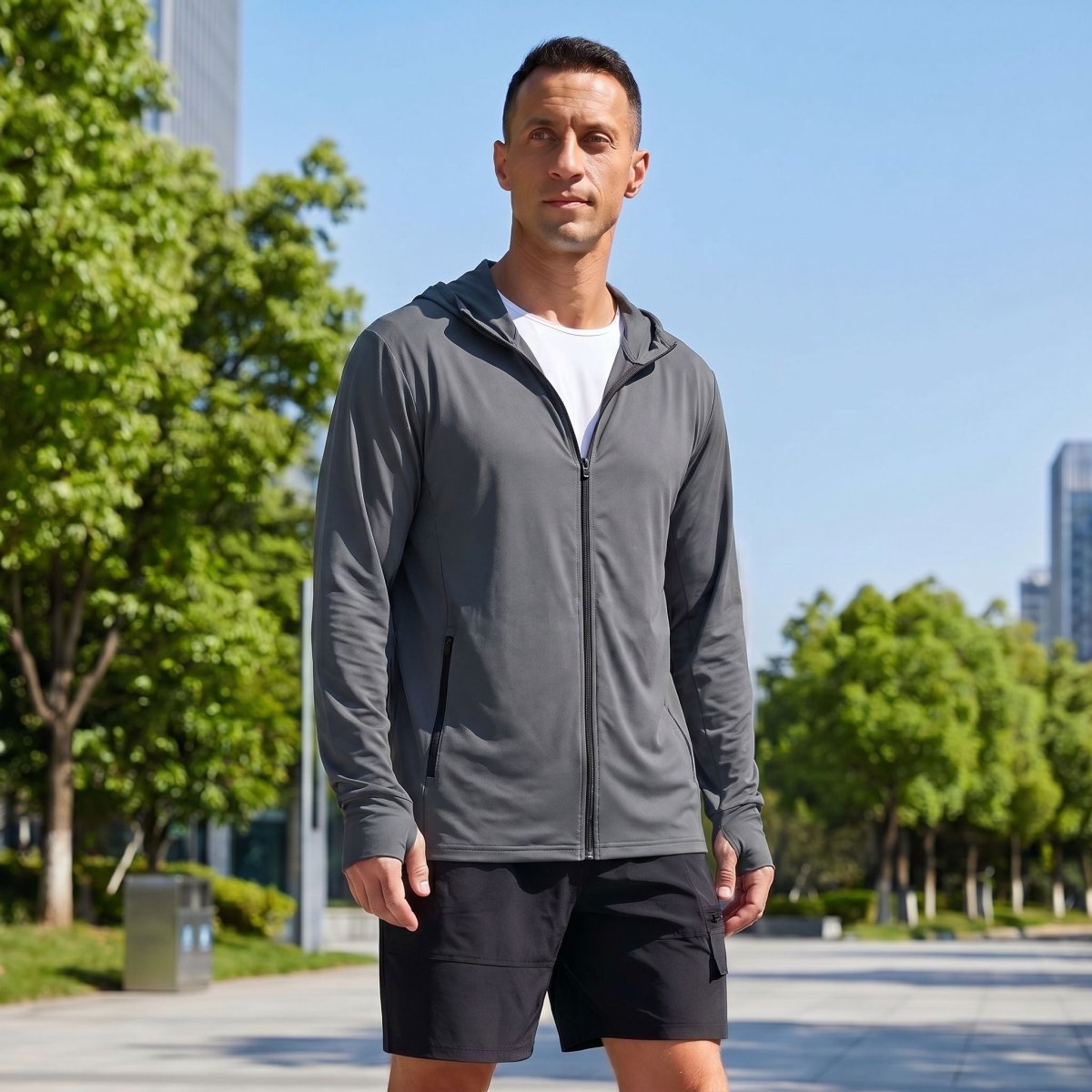 Hoodie Lightweight Breathable Quick Dry UV Protection Outdoor Coat