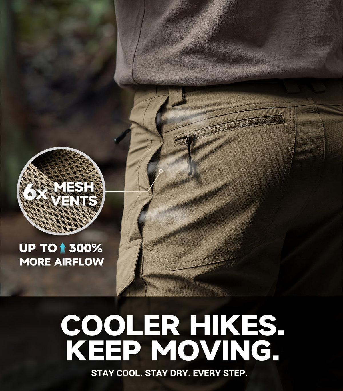 Men's Hiking Pants Lightweight Quick Dry - HikerFlex M045