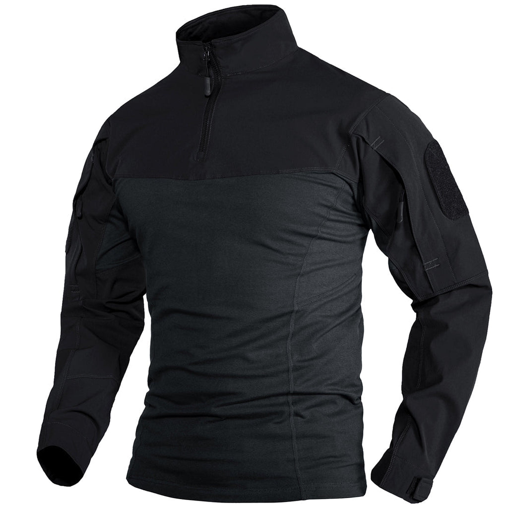 Ligthweight Quarter Zip Military T-Shirt