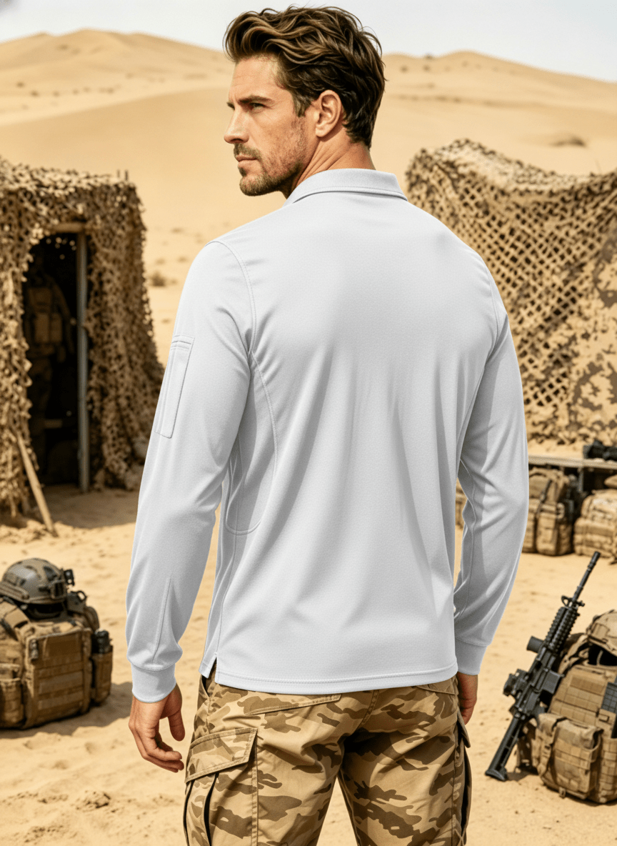 Long Sleeve Quick Dry Tactical Performance Polo Shirt