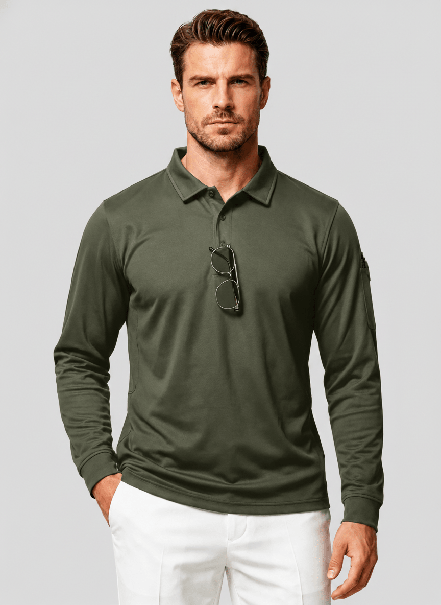 Long Sleeve Quick Dry Tactical Performance Polo Shirt