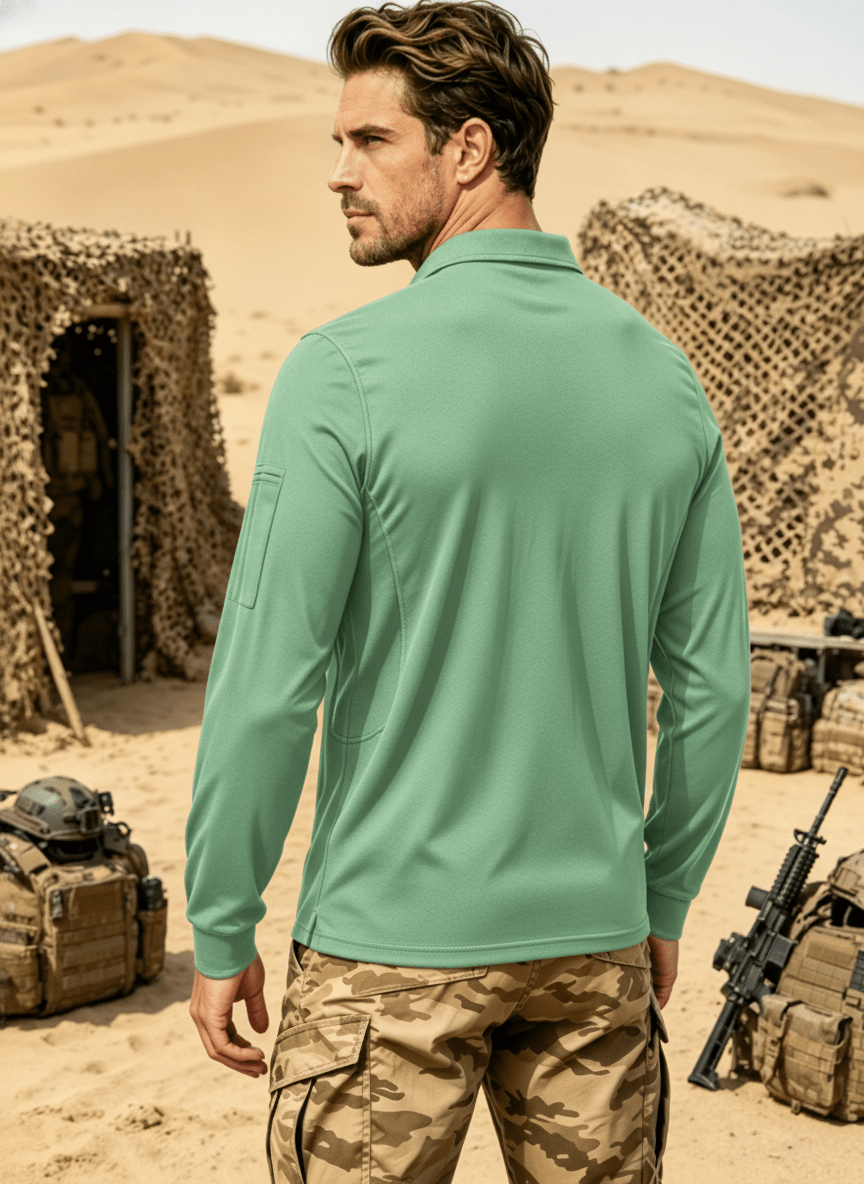 Long Sleeve Quick Dry Tactical Performance Polo Shirt