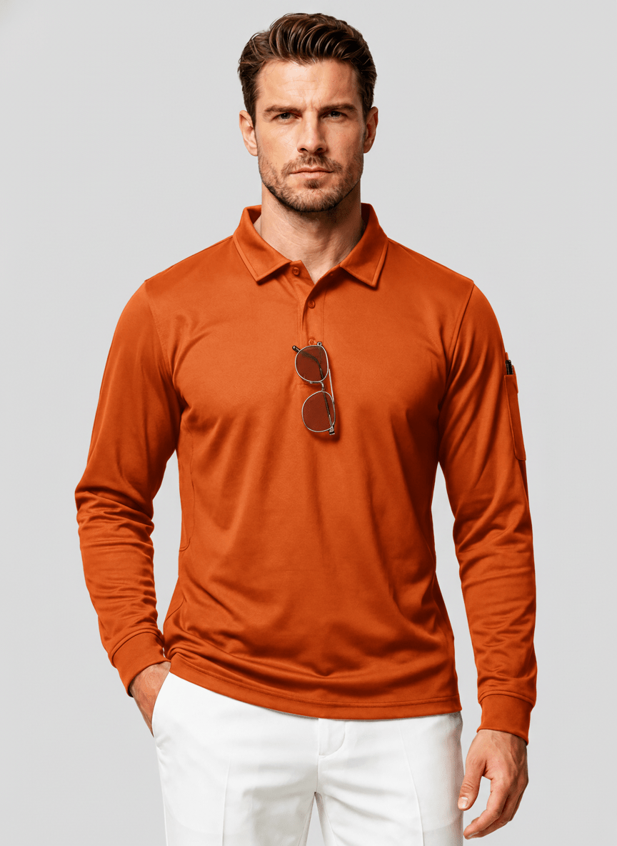 Long Sleeve Quick Dry Tactical Performance Polo Shirt