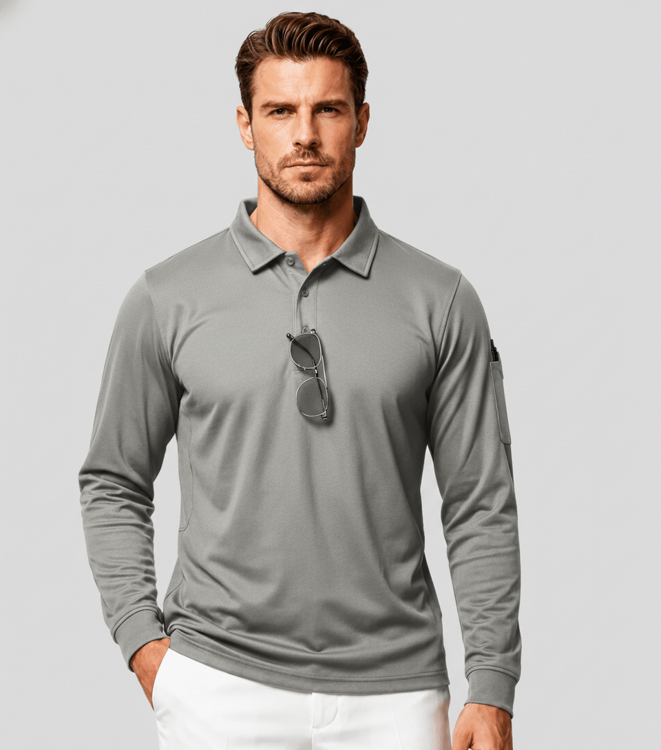 Long Sleeve Quick Dry Tactical Performance Polo Shirt