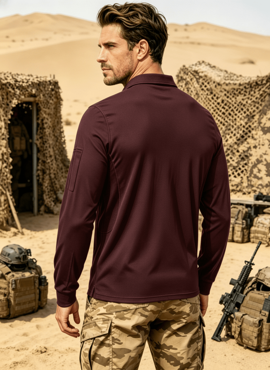Long Sleeve Quick Dry Tactical Performance Polo Shirt