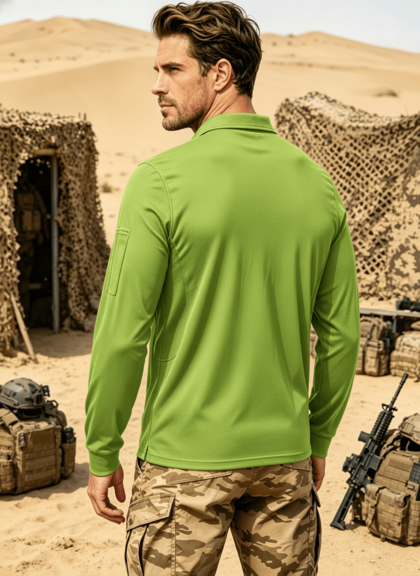 Long Sleeve Quick Dry Tactical Performance Polo Shirt