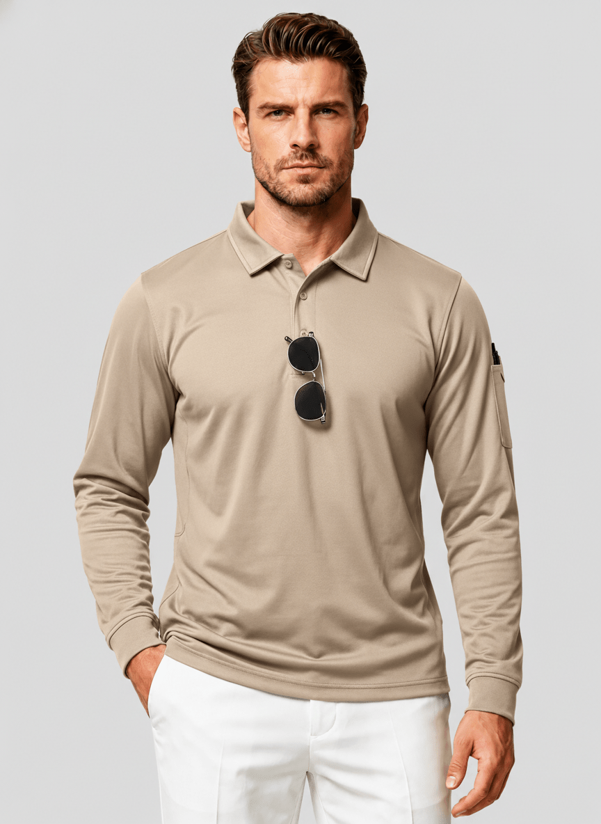 Long Sleeve Quick Dry Tactical Performance Polo Shirt
