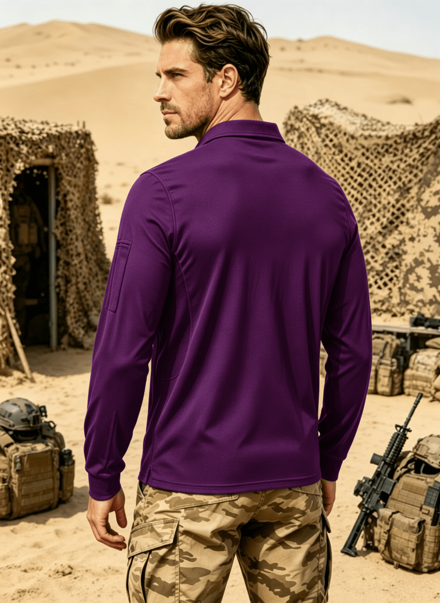 Long Sleeve Quick Dry Tactical Performance Polo Shirt