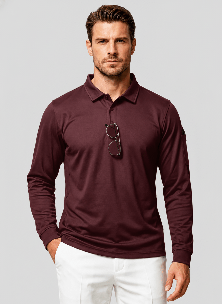 Long Sleeve Quick Dry Tactical Performance Polo Shirt