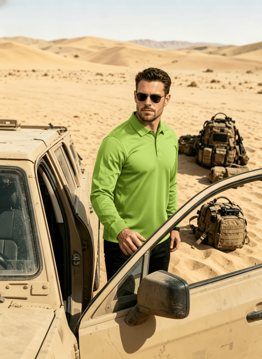 Long Sleeve Quick Dry Tactical Performance Polo Shirt