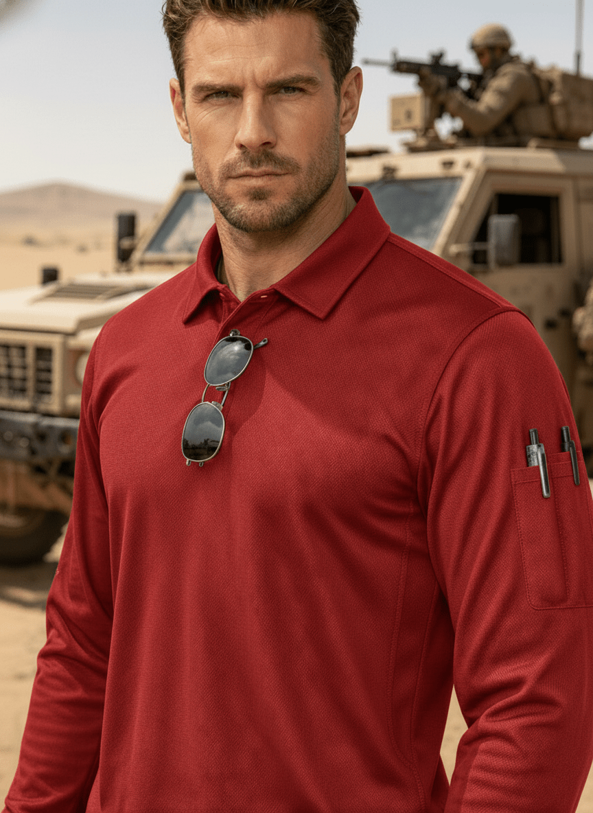 Long Sleeve Quick Dry Tactical Performance Polo Shirt