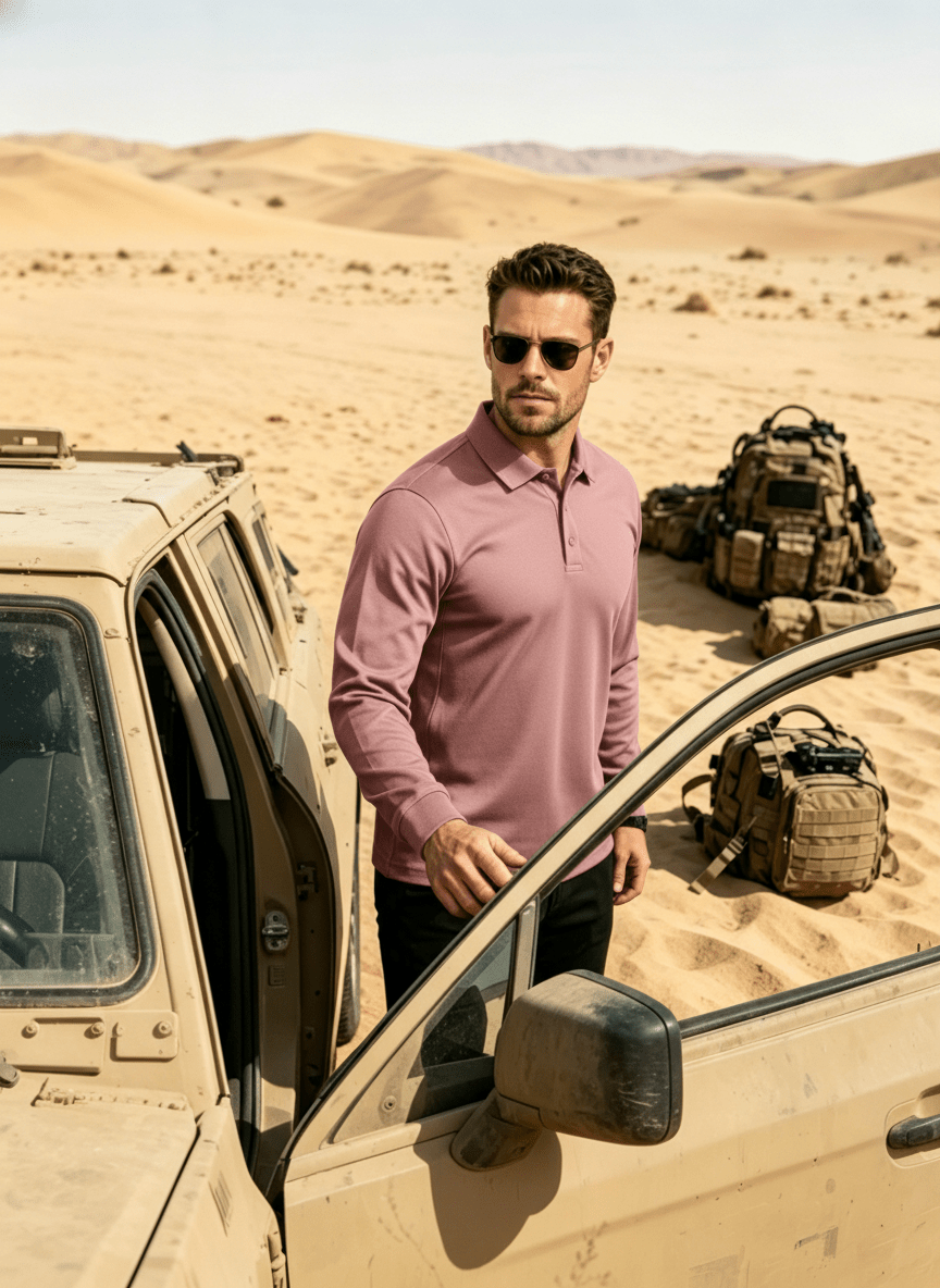 Long Sleeve Quick Dry Tactical Performance Polo Shirt