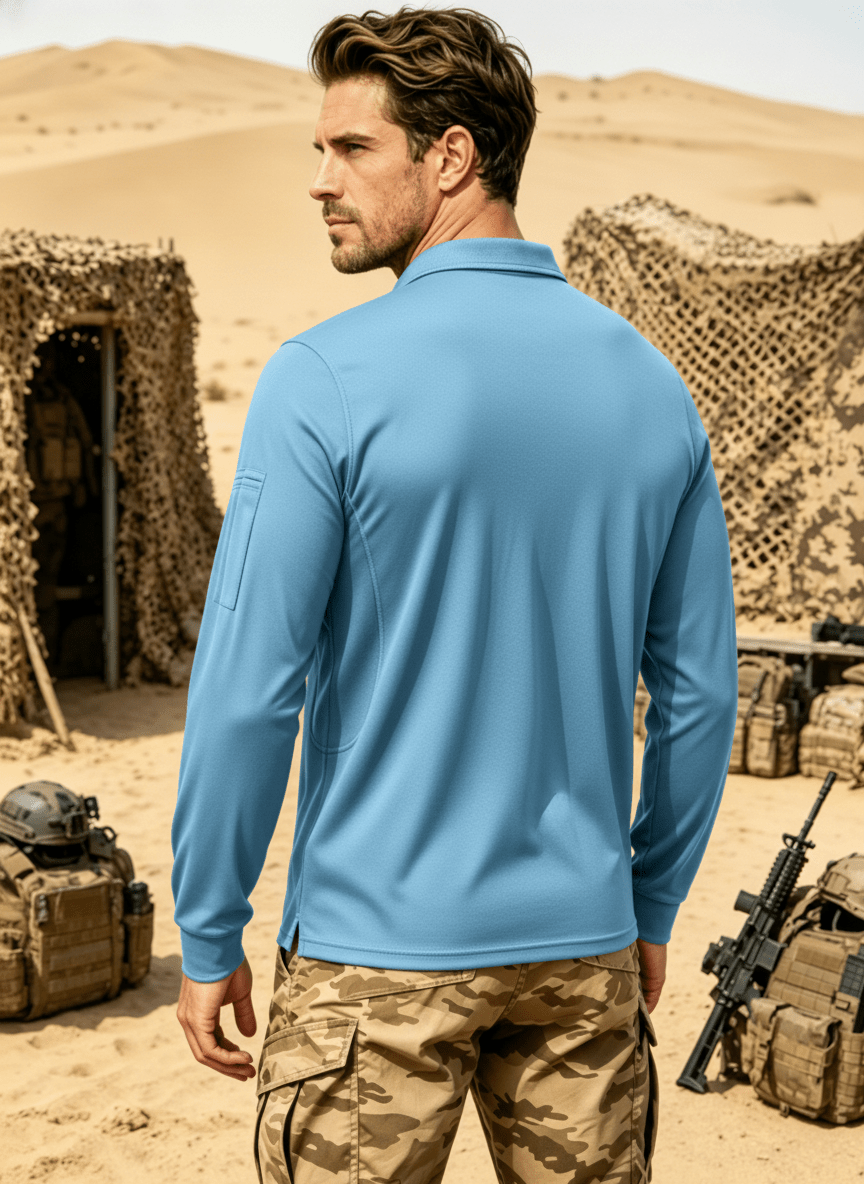 Long Sleeve Quick Dry Tactical Performance Polo Shirt