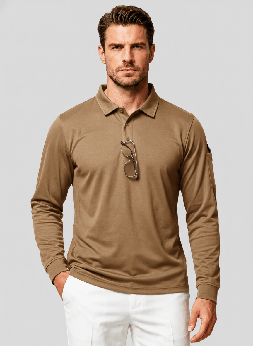 Long Sleeve Quick Dry Tactical Performance Polo Shirt
