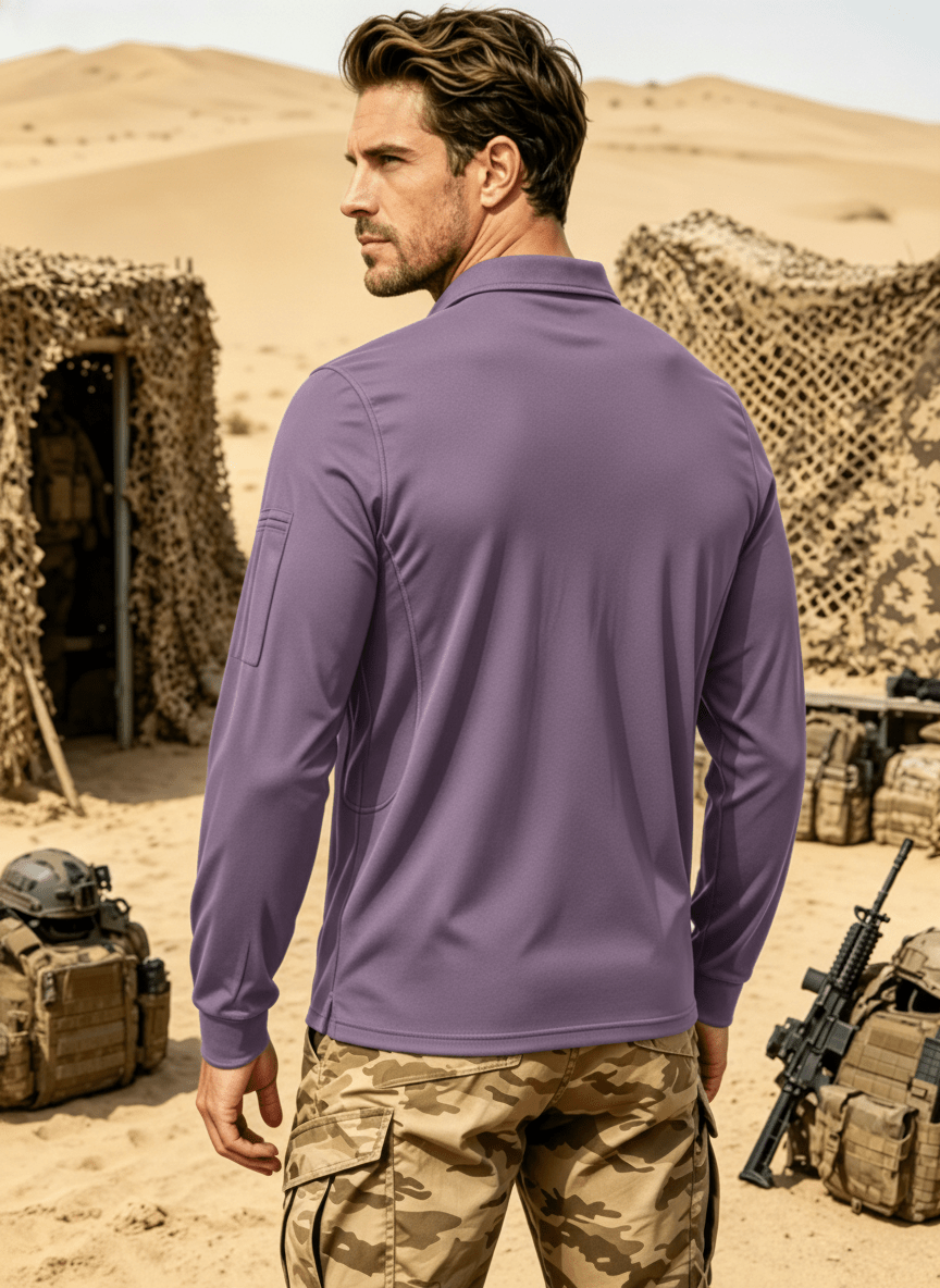 Long Sleeve Quick Dry Tactical Performance Polo Shirt