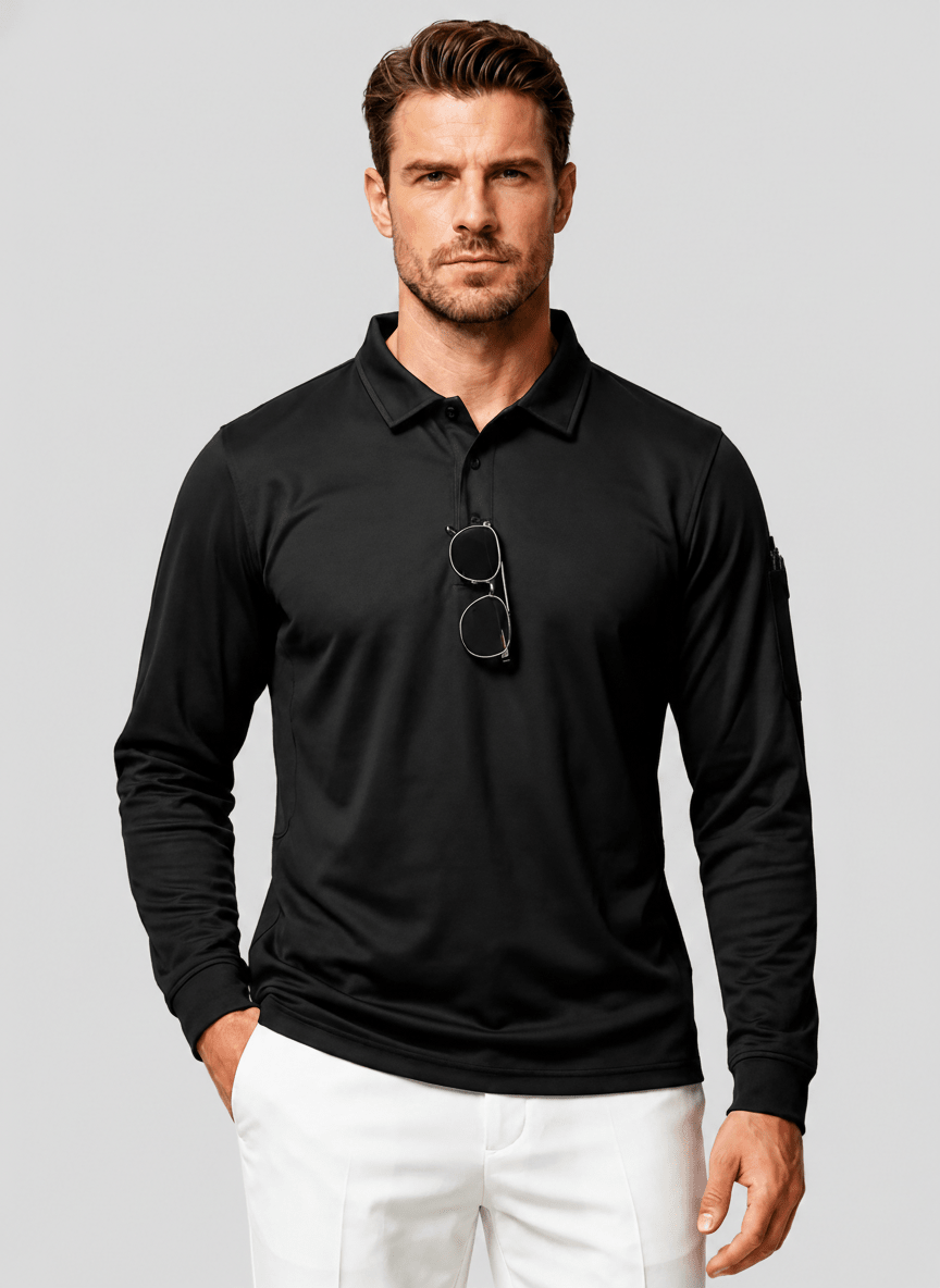 Long Sleeve Quick Dry Tactical Performance Polo Shirt