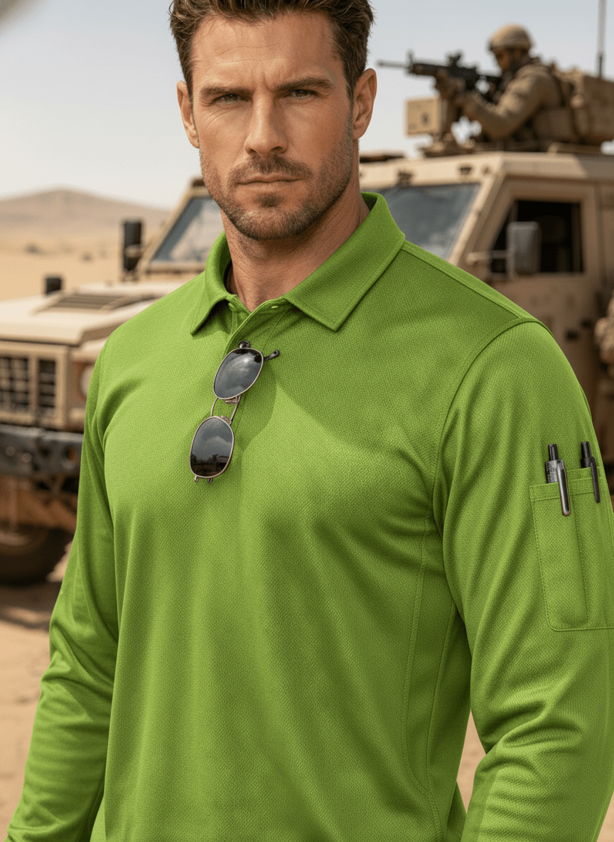 Long Sleeve Quick Dry Tactical Performance Polo Shirt