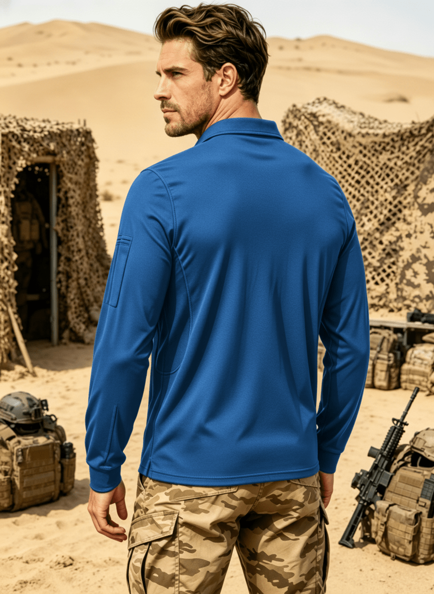 Long Sleeve Quick Dry Tactical Performance Polo Shirt