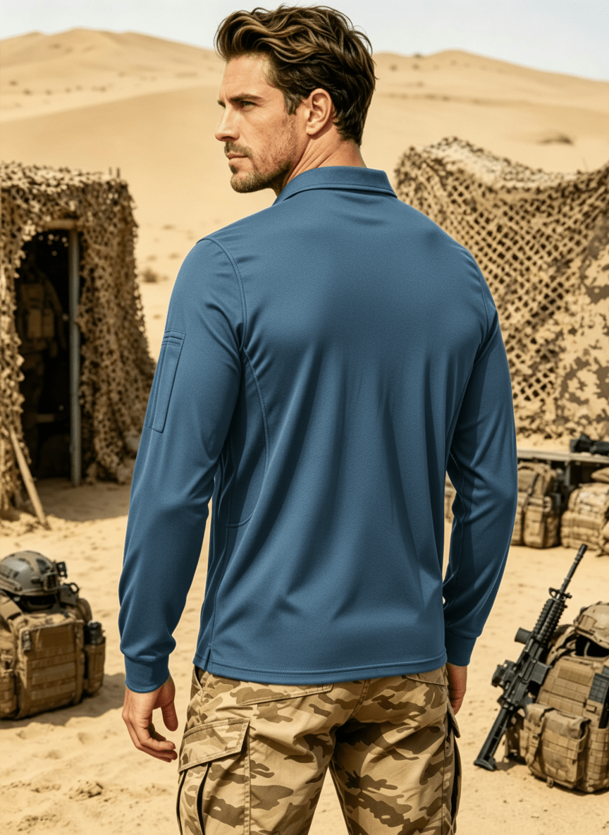 Long Sleeve Quick Dry Tactical Performance Polo Shirt
