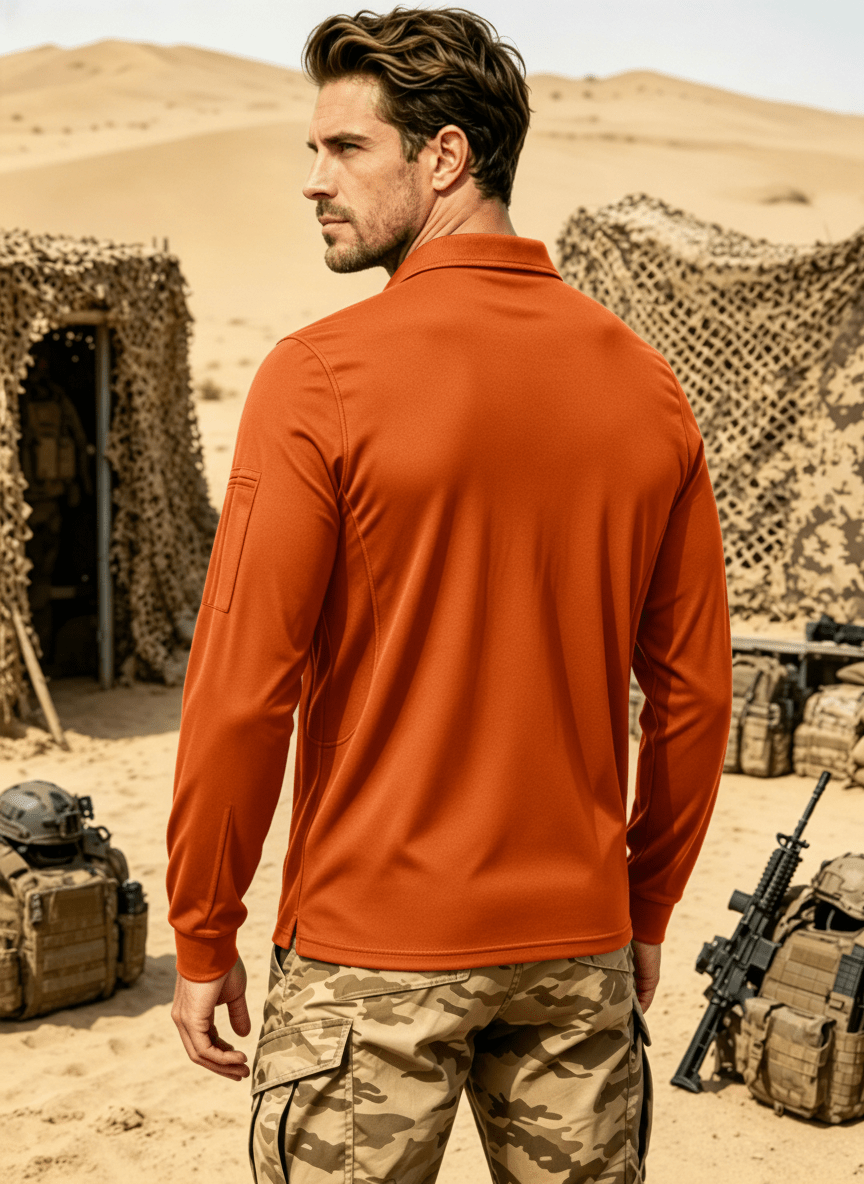 Long Sleeve Quick Dry Tactical Performance Polo Shirt