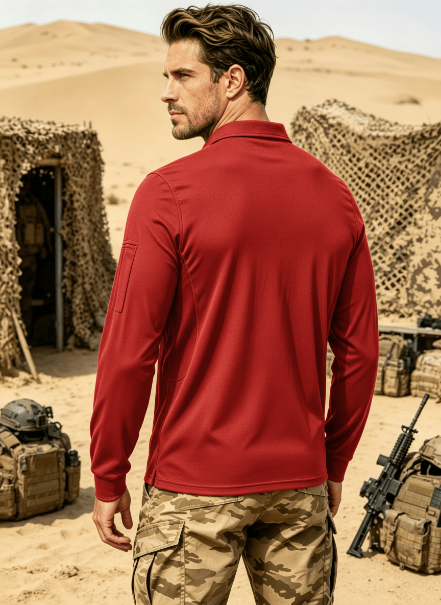 Long Sleeve Quick Dry Tactical Performance Polo Shirt