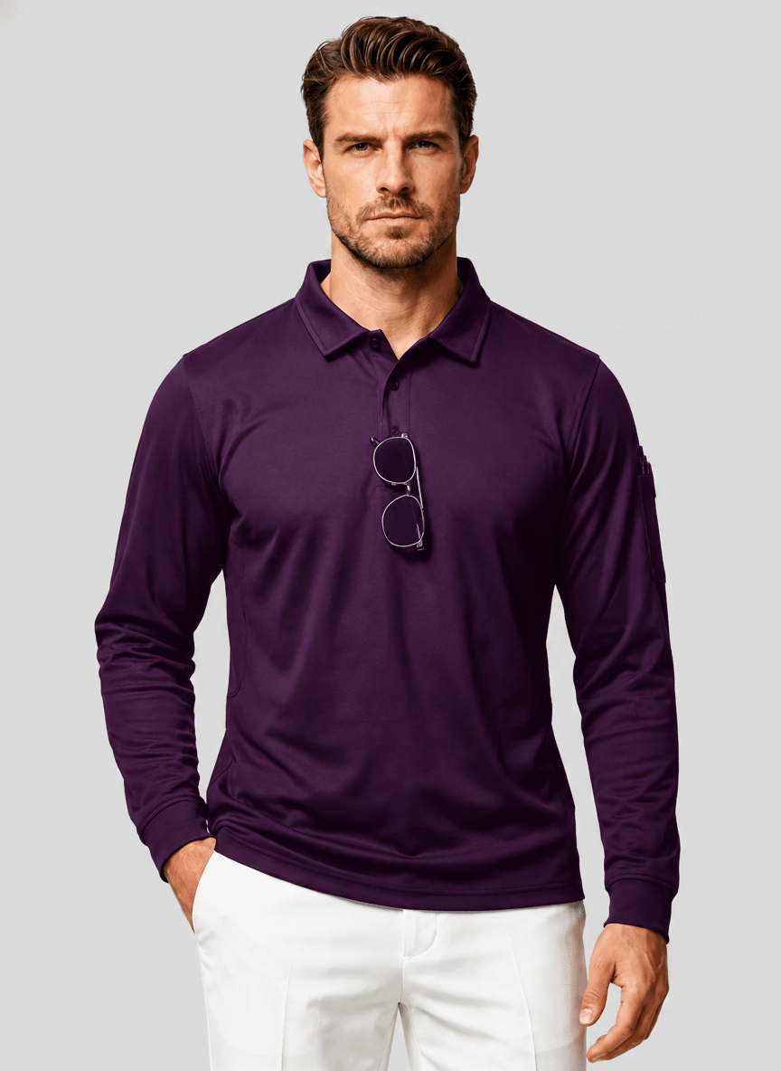 Long Sleeve Quick Dry Tactical Performance Polo Shirt