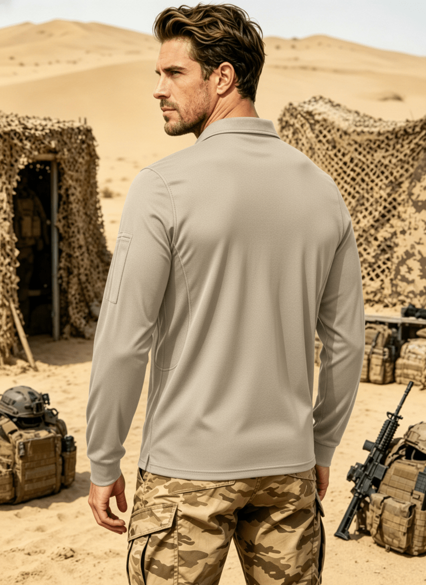 Long Sleeve Quick Dry Tactical Performance Polo Shirt