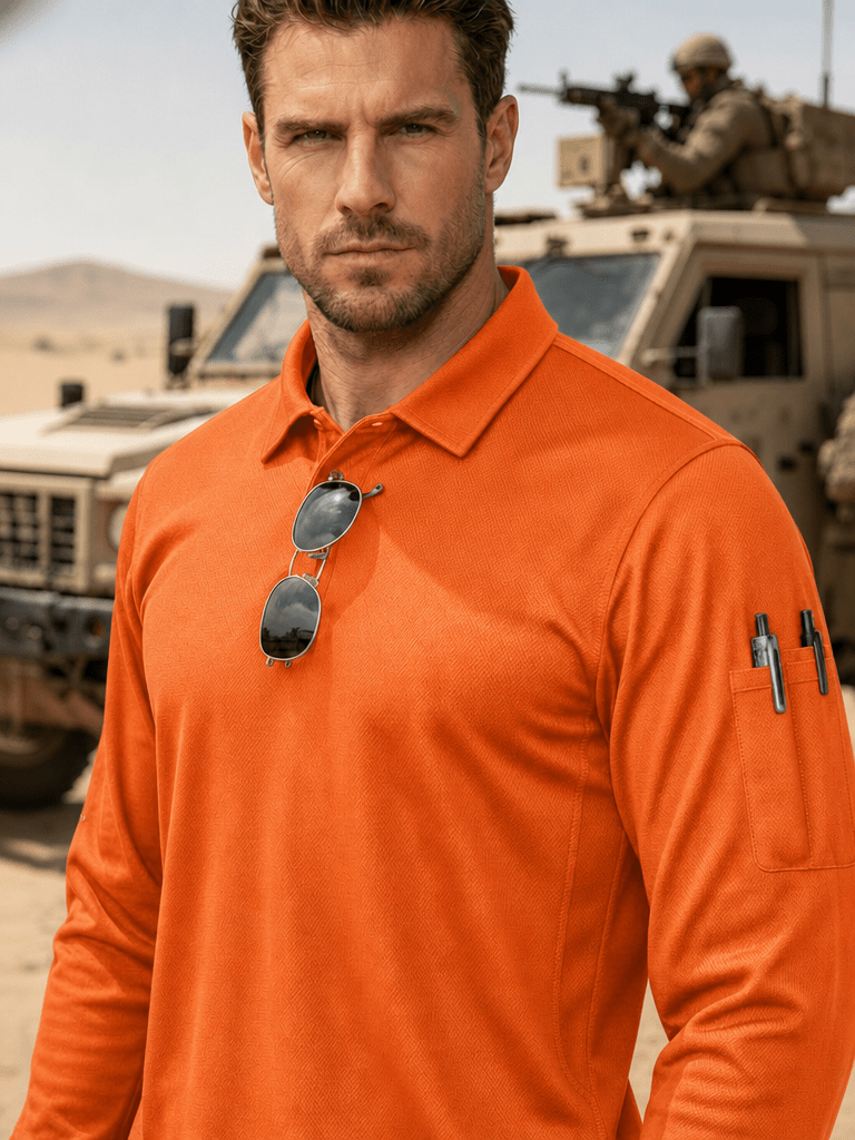 Long Sleeve Quick Dry Tactical Performance Polo Shirt