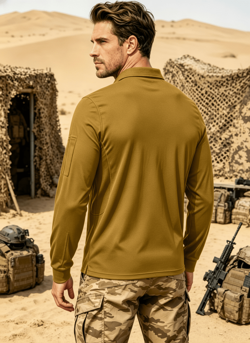 Long Sleeve Quick Dry Tactical Performance Polo Shirt
