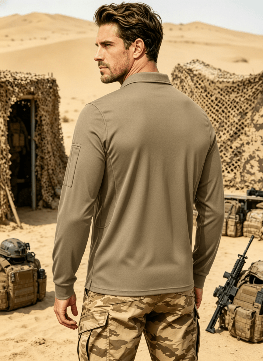 Long Sleeve Quick Dry Tactical Performance Polo Shirt