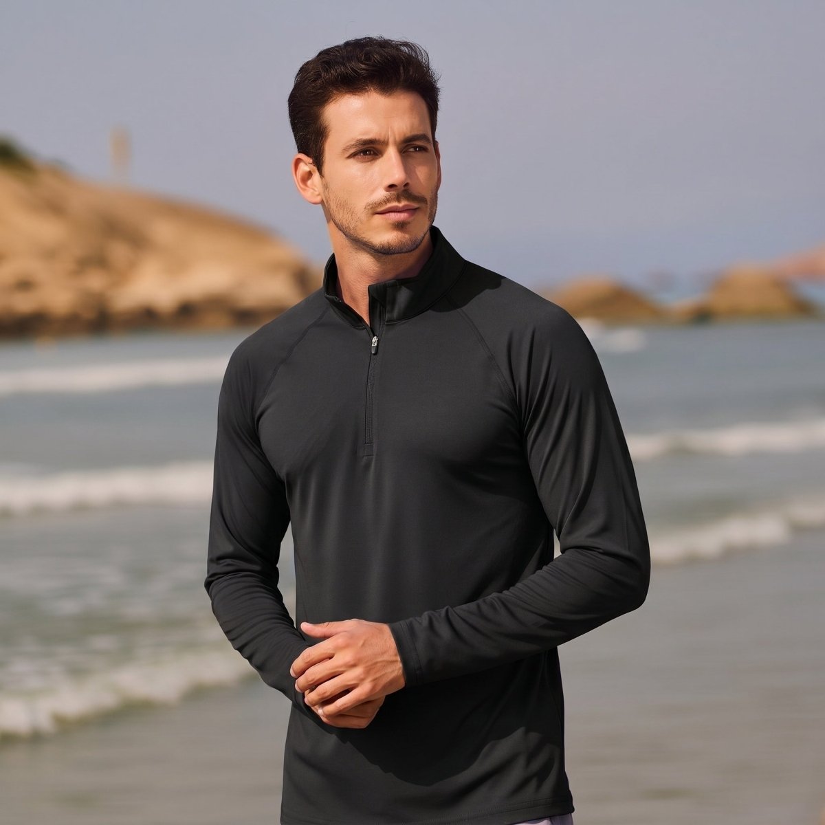 Men's Sun Protection Quick Dry Stand Collar UV Shirts