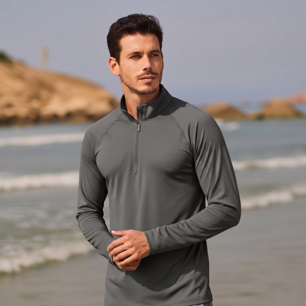 Men's Sun Protection Quick Dry Stand Collar UV Shirts