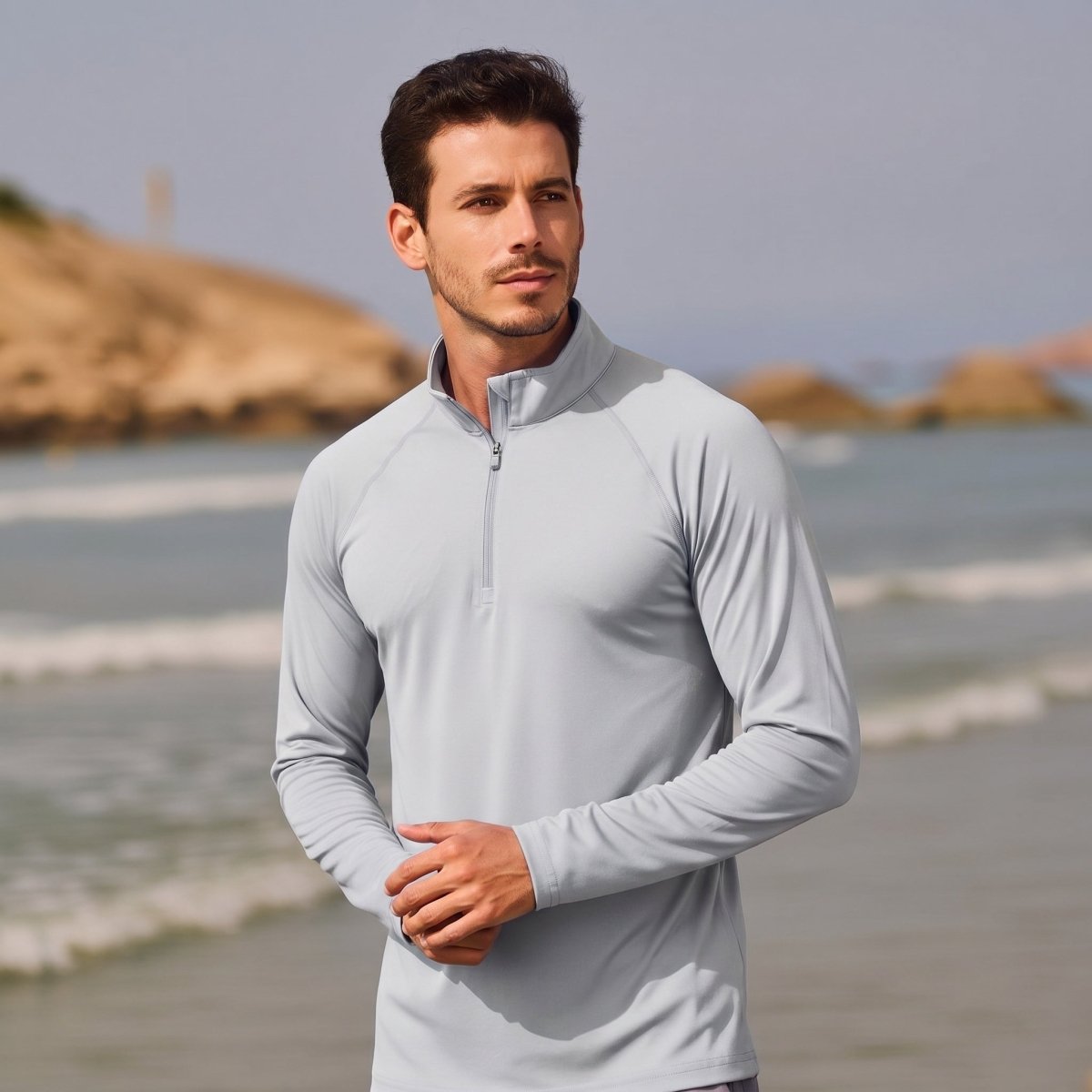 Men's Sun Protection Quick Dry Stand Collar UV Shirts