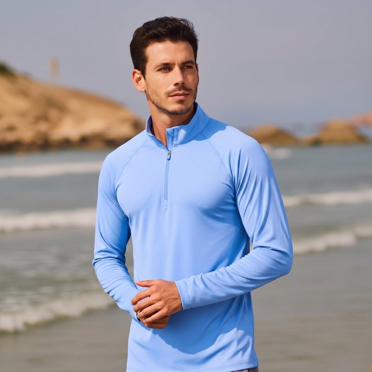 Men's Sun Protection Quick Dry Stand Collar UV Shirts