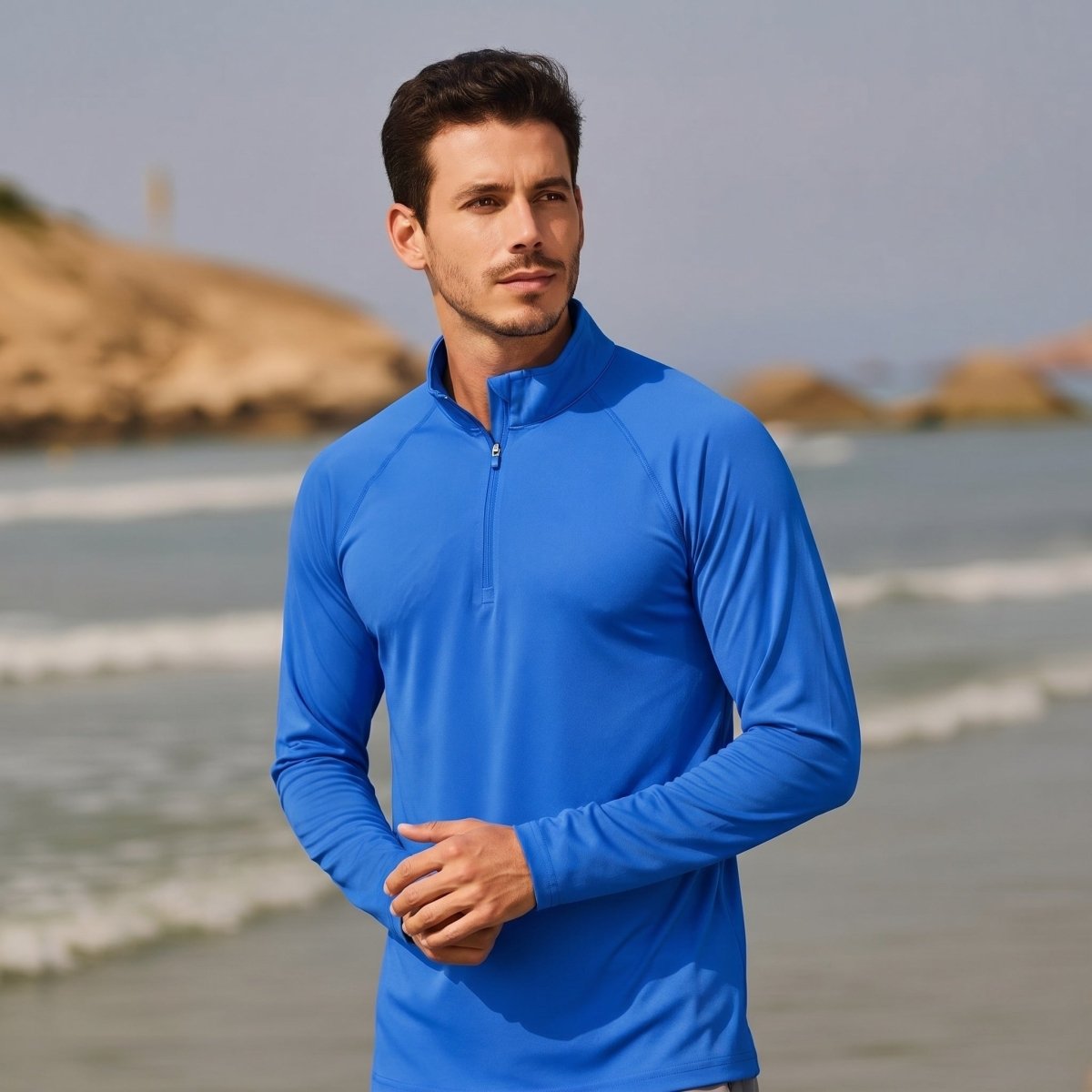 Men's Sun Protection Quick Dry Stand Collar UV Shirts
