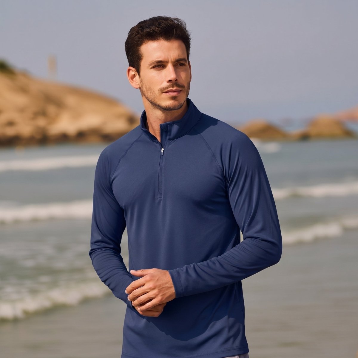 Men's Sun Protection Quick Dry Stand Collar UV Shirts