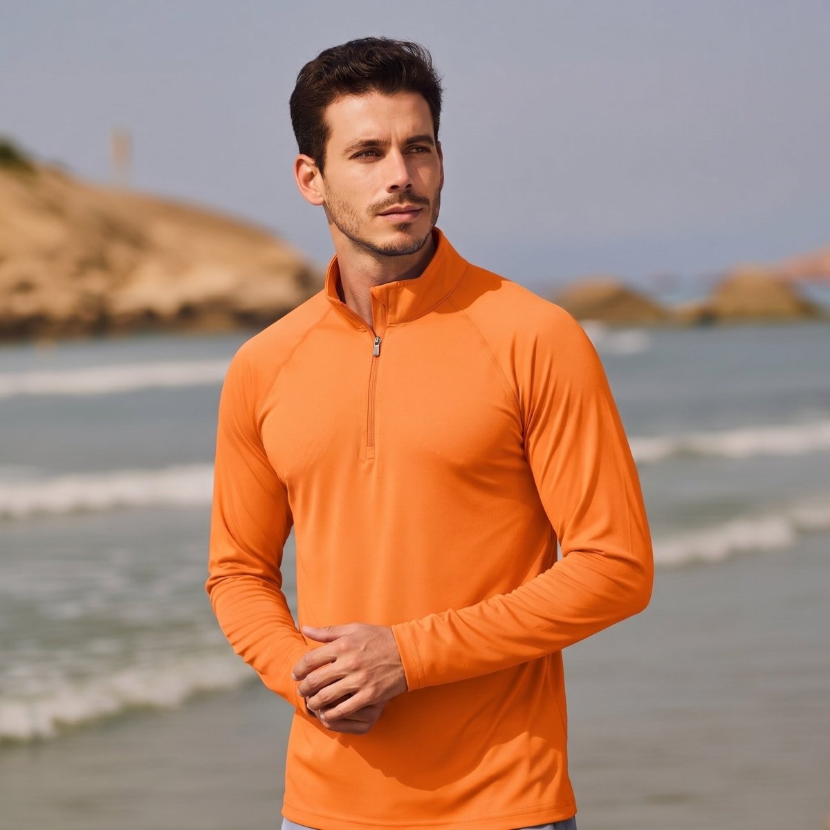Men's Sun Protection Quick Dry Stand Collar UV Shirts