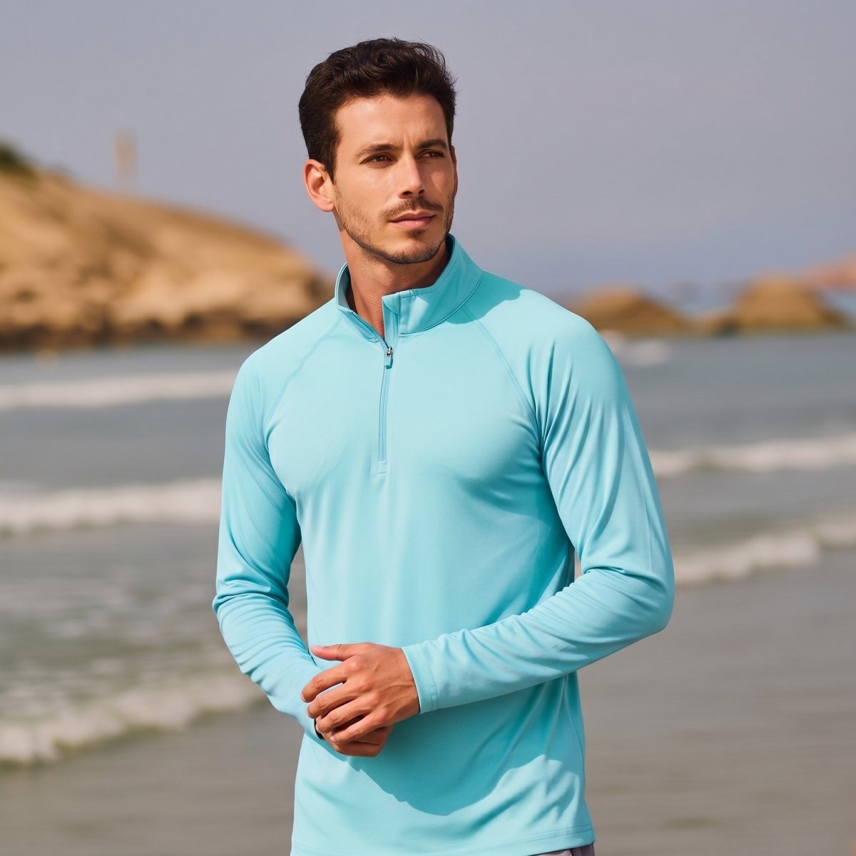 Men's Sun Protection Quick Dry Stand Collar UV Shirts